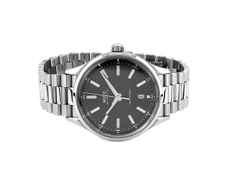 Juwelier Roller Mido Multifort Patrimony Powerwind Automatik Edelstahl 40mm schwarzes Zifferblatt Metallband M40.407.11.061.00 Full Set mit Garantie Occasion – Herrenuhren Uhr mit Datum aus Edelstahl. Das Gehäuse ist rund und silber. Das Edelstahlarmband ist silber. Das Zifferblatt ist ein Index in schwarz.
