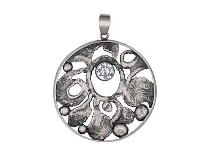 Nordform Design 23 Anhänger – Anhänger Anhänger mit Besatz aus 925 Silber.