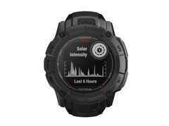 Garmin Instinct 2X Solar Tactical faserverstärktes Polymer schwarz 50 mm Kautschukband schwarz – Damenuhren Uhr Multifunktion aus Kautschuk und Kunststoff. Das Gehäuse ist rund und schwarz. Das Kautschuk / Kunststoff / Silikon Armband ist schwarz. Das Zifferblatt ist digital und schwarz.