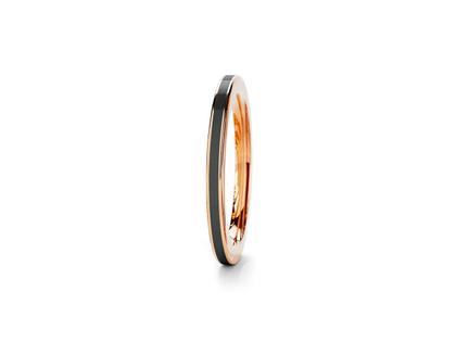 Niessing Setario Line Ring Classic Red mit schwarzer Emaille – Ringe Ring aus 750 Rotgold, Emaille und und .