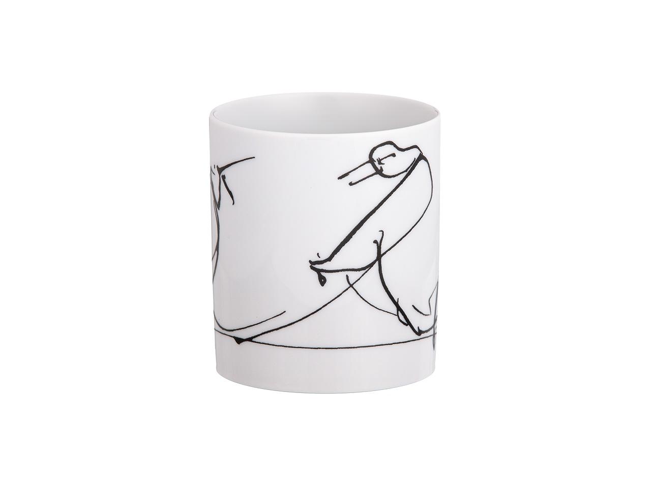 Meissen MUG Henkelbecher Juwelier Roller Art Edition "Osmar Osten, Kein Herz - Kein Infarkt" – Porzellanwaren Tafelporzellan in weiß und aus Porzellan und vergoldet. – Ansicht 2