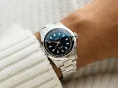 Oris Big Crown Automatik Edelstahl 34mm schwarzes Zifferblatt mit Diamanten Metallband – Damenuhren Uhr ohne Datum aus Edelstahl. Das Gehäuse ist rund und silber. Das Edelstahlarmband ist silber. Das Zifferblatt ist ein Index in schwarz. – Ansicht 5