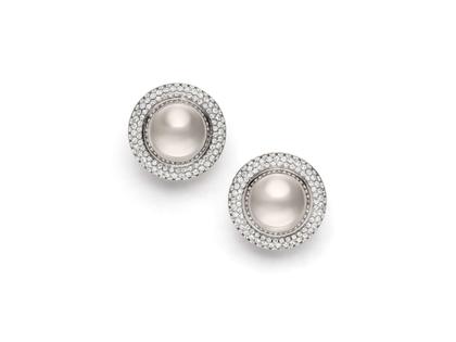 IsabelleFa Coco Ohrclip Graugold 22mm mit Pavé-Besatz 2,17ct – Ohrschmuck Ohrclip aus 750 Weißgold.