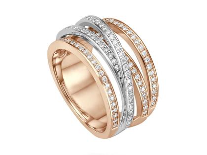 Giloy-Bellaluce Bella Luce Ring Roségold Weißgold mit Brillanten 0,600ct – Ringe Ring mit Besatz aus 585 Rotgold, 585 Weißgold und und .