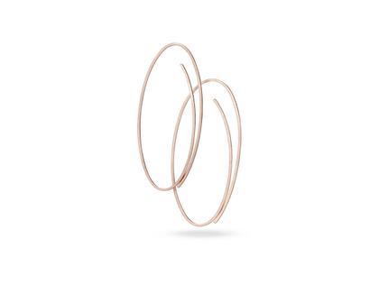Niessing Linear Creole 45mm Rosewood – Ohrschmuck Creolen aus 750 Weißgold.