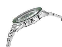 Rado Captain Cook Edelstahl grün Edelstahlband – Herrenuhren Uhr mit Datum aus Edelstahl. Das Gehäuse ist rund und silber. Das Edelstahlarmband ist silber. Das Zifferblatt ist ein Index in grün. – Ansicht 2