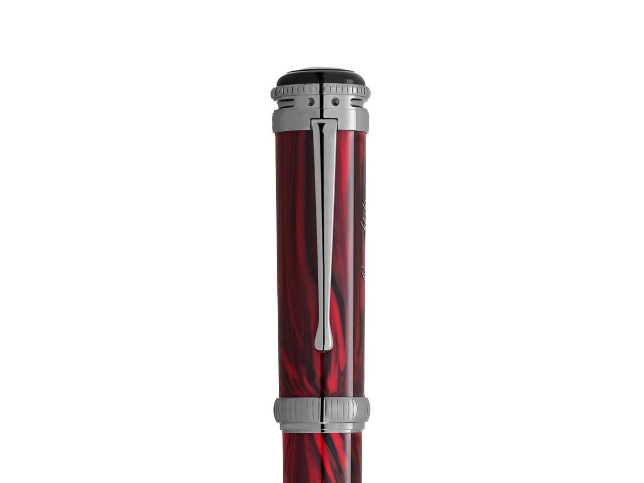 Montblanc Writers Edition                      2026: Hommage to Bram Stoker Limited Edition Füllfederhalter M – Schreibgeräte Füllfederhalter in rot und aus Edelharz, Metall, rhodiniert und Ruthenium. – Ansicht 3