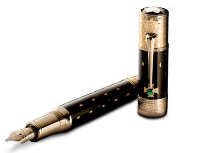 Montblanc 2010 Patron of Art: Limitierte Edition Elizabeth I Füllfederhalter – Schreibgeräte Füllfederhalter vergoldet.