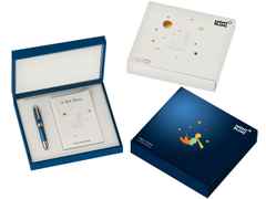 Montblanc Le Petit Prince Le Grand Happy Holiday Set Füllfederhalter mit Buch – Schreibgeräte Füllfederhalter aus 750 Gelbgold und und vergoldet. – Ansicht 2