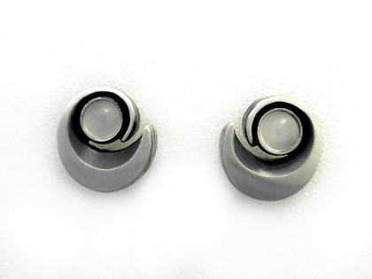 Nordform Design 15 Ohrstecker mit Mondstein – Ohrschmuck Ohrstecker aus 925 Silber.
