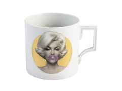 Meissen MUG Collection Big Mug Henkelbecher X Michael Moebius "Legends blowing Bubbles" Marilyn Monroe Gold – Porzellanwaren Tafelporzellan in weiß und aus Porzellan.