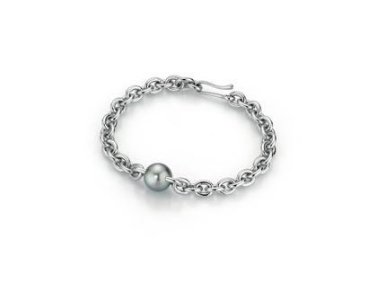 Gellner Bold Armband Silber mit Tahitiperle – Armschmuck Armband aus 925 Silber.