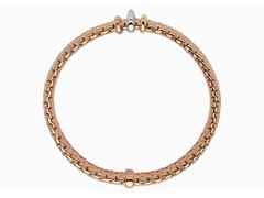 Fope Panorama Armband  mit 3 Ronden   Rosegold – Armschmuck Armband aus 750 Rotgold. – Ansicht 2