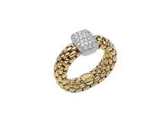 Fope FlexIt Vendôme Ring  Gelbgold Weite M Brillanten 0,410ct flexibel – Ringe Ring mit Besatz aus 750 Gelbgold.