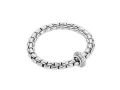 Fope Eka Flex'It   Armband breit Weißgold 1 Ronde mit Brillanten 2,20ct M flexibel – Armschmuck Armband aus 750 Weißgold.