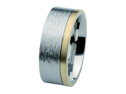 Ernstes Design Ring Nr. 312 R223.9 – Ringe Ring aus Edelstahl, 750 Gelbgold und und .