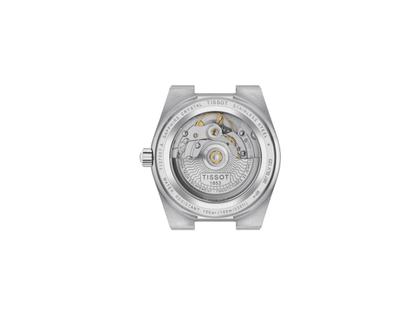 Tissot PRX Automatik Edelstahl 35mm grünes Zifferblatt Metallband – Damenuhren Uhr mit Datum aus Edelstahl. Das Gehäuse ist rund und silber. Das Edelstahlarmband ist silber. Das Zifferblatt ist ein Index in grün. – Ansicht 3
