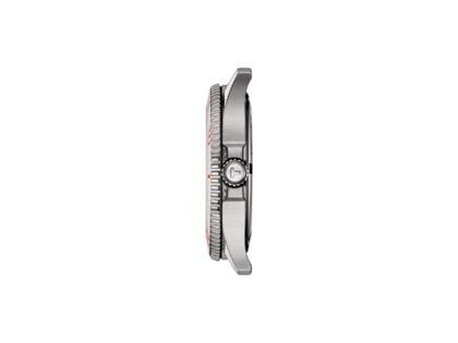 Tissot Seastar Wilson WNBA Quarz Edelstahl 40mm weißes Zifferblatt weißes Lederband – Herrenuhren Uhr mit Datum aus Edelstahl. Das Gehäuse ist rund und silber. Das Lederarmband ist weiß. Das Zifferblatt ist ein Index in weiß. – Ansicht 3