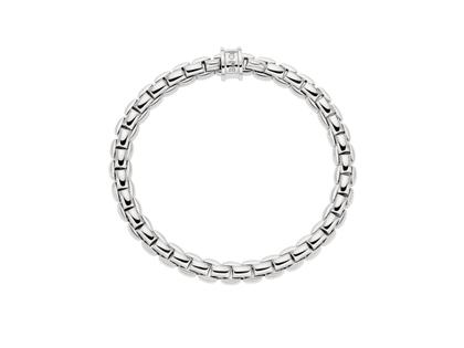 Fope Eka Flex'It  Armband  mittel Weißgold 1 Ronde mit Brillant 0,02ct M flexibel – Armschmuck Armband aus 750 Weißgold. – Ansicht 3