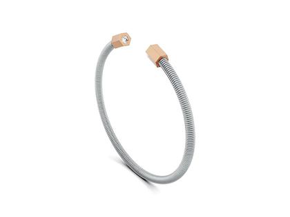 Niessing Colette Elementyx Space Hexagon Armreif Platinum/Rosewood 56mm mit Brillanten 0,200ct – Armschmuck Armreif in silber und aus 750 Weißgold und 950 Platin.