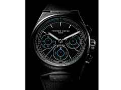 Frederique Constant X Bamford Watch Department Highlife Chronograph Automatik Titan 41mm schwarzes Zifferblatt schwarzes Kautschukband limitiert – Herrenuhren Chronograph aus Edelstahl, Kautschuk, PVD beschichtet und Titan. Das Gehäuse ist rund und schwarz. Das Kautschuk / Kunststoff / Silikon Armband ist schwarz. Das Zifferblatt ist ein Index in schwarz. – Ansicht 7