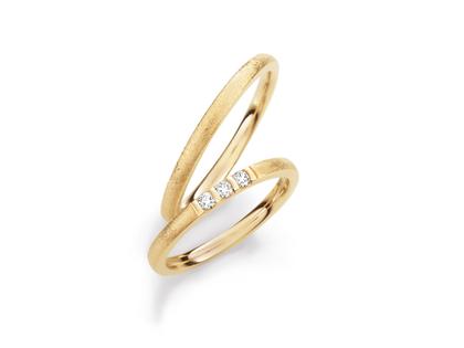 Max Kemper Trauring Paar Gelbgold 2,2mm gewölbt mit Brillanten 0,090ct – Ringe Trauring mit Besatz aus 585 Gelbgold.