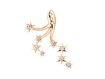 Capolavoro Starlet Einhänger Roségold mit Brillanten 0,130ct – Ohrschmuck Ohrhänger aus 750 Rotgold.