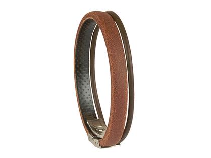 Armschmuck Armband aus Edelstahl, Kautschuk und und .
