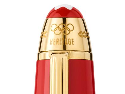 Montblanc Meisterstück X Olympic Heritage Paris 1924 LeGrand Rollerball rotes Edelharz vergoldet – Schreibgeräte Rollerball in rot und aus Edelharz, Metall und vergoldet. – Ansicht 4