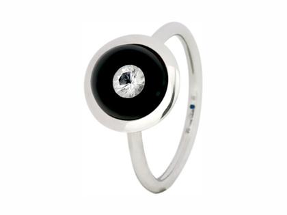 Schmuckwerk Glasklar Schale Damenring Edelstahl – Ringe Ring mit Besatz aus Edelstahl.