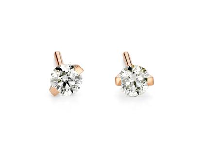 Niessing Princess Ohrstecker mit Krappenfassung 3,8mm Rotgold 0,32ct TW vsi – Ohrschmuck Ohrstecker aus 750 Rotgold.