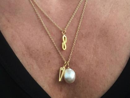 Heiring Baroque Anhänger weiß Silber vergoldet – Anhänger Anhänger ohne Besatz in gelbgold und aus 925 Silber und PVD beschichtet. – Ansicht 2