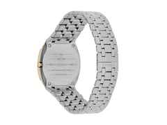 Gucci 25H Quarz Edelstahl 34mm goldenes Zifferblatt Metallband YA163403 – Damenuhren Uhr ohne Datum aus 750 Gelbgold, Edelstahl und vergoldet. Das Gehäuse ist rund und silber-gelbgold. Das Edelstahlarmband ist silber. Das Zifferblatt ist ein Index in gelbgold. – Ansicht 2