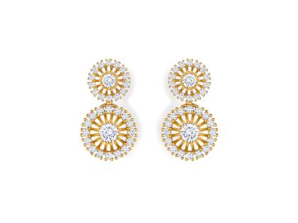 Jörg Heinz Swing Boho Duo Ohrstecker Gelbgold mit Brillanten 0,720ct – Ohrschmuck Ohrstecker in gelbgold und aus 750 Gelbgold.