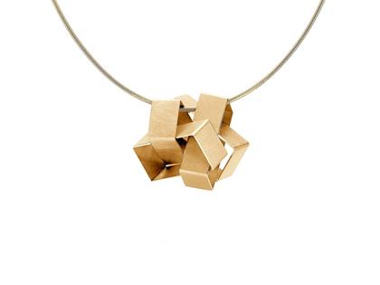Niessing Cube 14mm Gelbgold – Halsschmuck Anhänger ohne Besatz aus 750 Gelbgold.