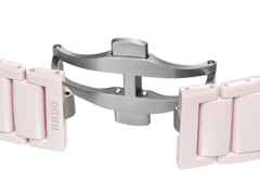 Rado True Square Open Heart Automatik Keramik 38mm rosa Zifferblatt rosa Keramikband – Herrenuhren Uhr ohne Datum aus Keramik, rhodiniert und Titan. Das Gehäuse ist quadratisch und rosa. Das Keramikarmband ist rosa. Das Zifferblatt ist skelettiert und rosa. – Ansicht 5