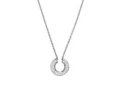 Henrich & Denzel Mikado Soft Collier Donut Platin mit Brillanten – Halsschmuck Collier aus 950 Platin.