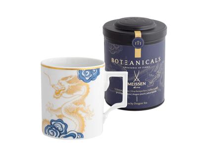 Meissen Gourmet-Set BOTEANICALS Tee mit Henkelbecher "Glücksdrache" – Porzellanwaren Tafelporzellan in weiß und aus Porzellan.