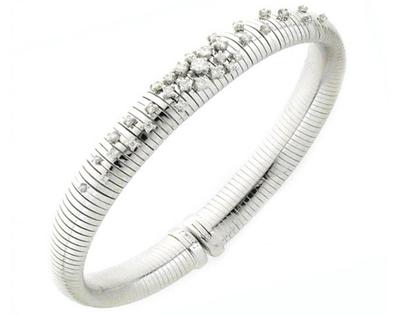 Chimento Stardust Armreif mittel Weißgold – Armschmuck Armband aus 750 Weißgold.