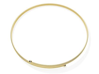 Niessing Colette C Embrace Collier 3-fach Classic Yellow mit Besatz 125mm – Halsschmuck Collier aus 750 Gelbgold.