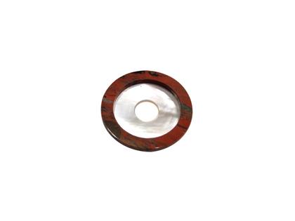Ehinger Schwarz Charlotte Scheibe Silber mit Perlmutt und Jaspis 28mm flach – Weiterer Schmuck Sonstiger Schmuck