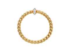 Fope Eka Flex'It   Armband  mittel Gelbgold 1 Ronde mit Brillanten 1,22ct M flexibel – Armschmuck Armband aus 750 Gelbgold, 750 Wei ßgold und und . – Ansicht 2