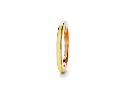 Niessing Setario Line Ring Fine Rose mit gelber Emaille – Ringe Ring aus 750 Rotgold, Emaille und und .