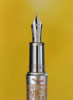 Montblanc 2023 Masters of Art Homage to Vincent Van Gogh Füllfederhalter 4810 Limited Edition – Schreibgeräte Füllfederhalter in orange und aus 750 Gelbgold und rhodiniert. – Ansicht 6
