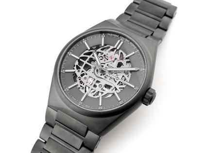 Frederique Constant Highlife Skeleton Automatik Edelstahl 41mm skelettiertes Zifferblatt Metallband FC-310DGSKT4TNH6B Full Set Occasion Neu – Herrenuhren Uhr ohne Datum aus Edelstahl und PVD beschichtet. Das Gehäuse ist rund und grau. Das Edelstahlarmband ist grau. Der Zifferblatt ist ein Index. – Ansicht 4