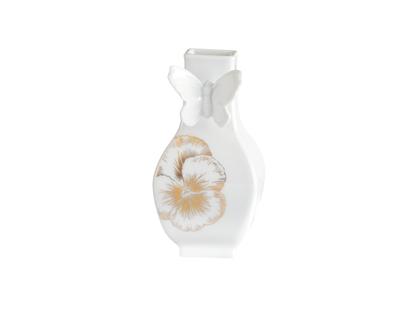 Meissen Butterfly Collection Vase "Giant Bloom Gold" 13 cm – Porzellanwaren Porzellanvase in weiß und aus Porzellan.