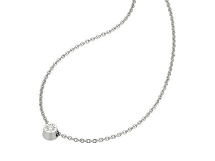 Micha Bunz Kette mit Anhänger Platin 45cm mit Brillant 0,200ct – Halsschmuck Kette mit Anhänger aus 950 Platin.