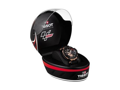 Tissot T-Race MotoGP              2019 Chronograph  Limited Edition Quarz – Herrenuhren Chronograph aus Edelstahl und PVD beschichtet. Das Gehäuse ist rund und roségold. Das Kautschuk / Kunststoff / Silikon Armband ist schwarz. Das Zifferblatt ist ein Index in schwarz. – Ansicht 4