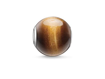 Thomas Sabo Karma K0045 Bead Silber Tigerauge – Anhänger Anhänger ohne Besatz aus 925 Silber.