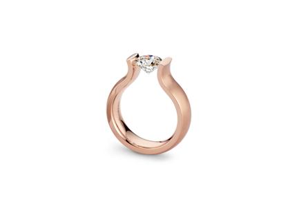 Niessing Spannring® Lucia Supla Grenadine 4mm mit Brillant 0,500ct – Ringe Ring mit Besatz in rotgold und aus 750 Rotgold.